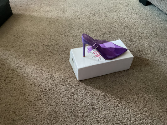 Purple high heels